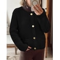 thumbnail image 4 of Suéter PRETTYGARDEN Cardigan Oversized de Punto Grueso Negro 2XL, 4 of 4