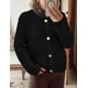 thumbnail image 4 of Suéter PRETTYGARDEN Cardigan Oversized de Punto Grueso Negro 2XL, 4 of 4