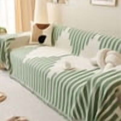 Smuge Sofa Cover, Couch Cover Protector Slipcover L Shape Sofa towel Furniture Cover for Dogs Cats Home Decor (71"x 118", Green)