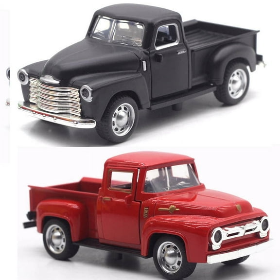 Buytra 1:32 Classic Rustic Vintage Alloy Pickup Truck Vintage Pull-Back Car Model Toys