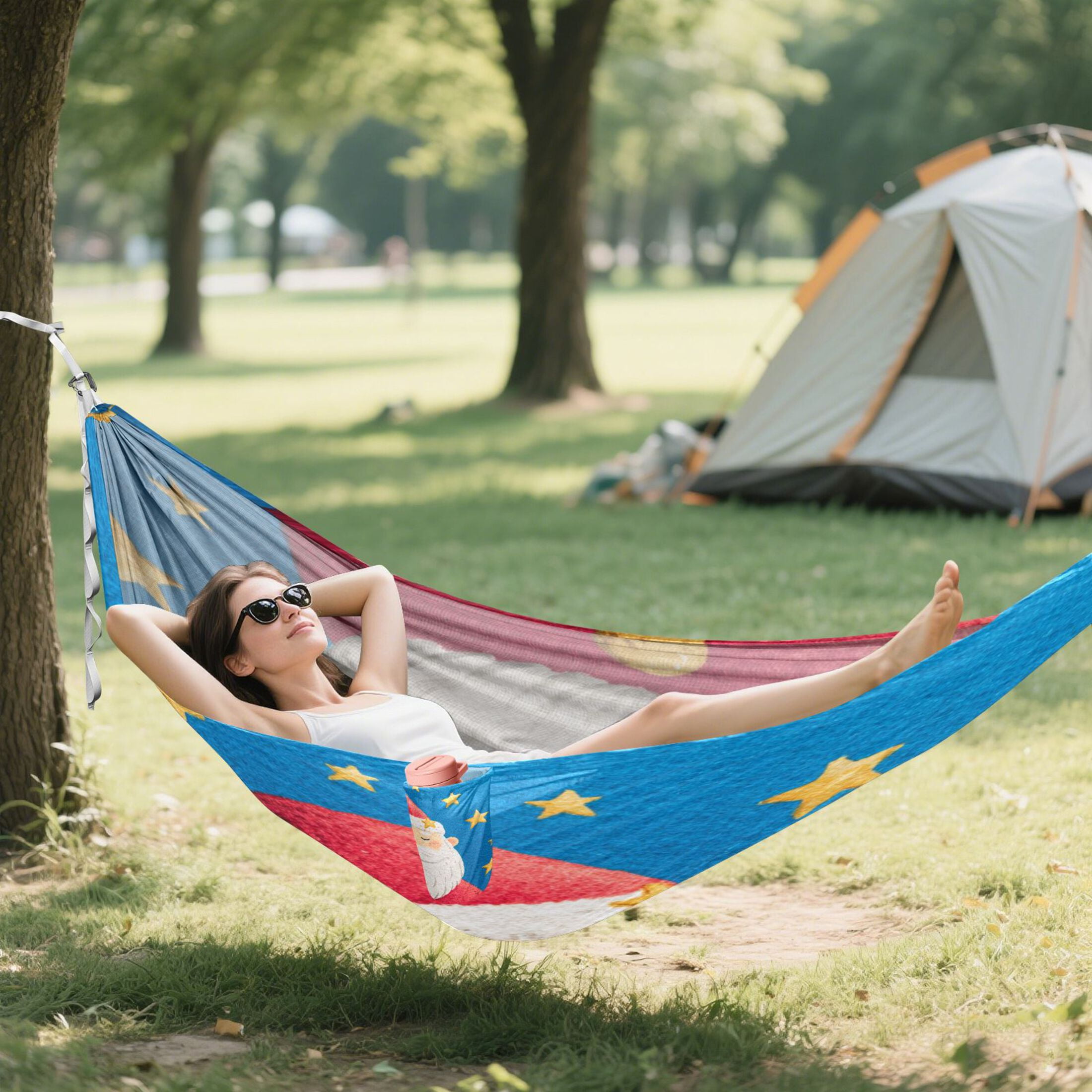 Hammock Camping Hammock Nylon Portable Hammock Travel Camping Hammock Warm Santa Claus