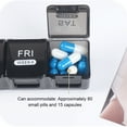 thumbnail image 3 of Enqiretly Portable Vitamin Organizer For Daily Supplement Eco-friendly First Aid Kit Organizer Tablet black, 3 of 6