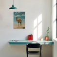thumbnail image 5 of ZHONGYUTONG Camel Canvas Wall Art Desert Animal Pictures Wildlife Painting Country Farm Poster for Kitchen Living Room Decor Framed (20.00" x 30.00"), 5 of 5