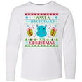 thumbnail image 3 of Inktastic I Want a Hippopotamus for Christmas Cute Ugly Sweater Long Sleeve Youth T-Shirt, 3 of 5
