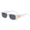thumbnail image 1 of Gafas De Sol Cuadradas Vintage Marca Diseñador B Logo Mujer Rectangulares Pequeñas UV400, 1 of 4