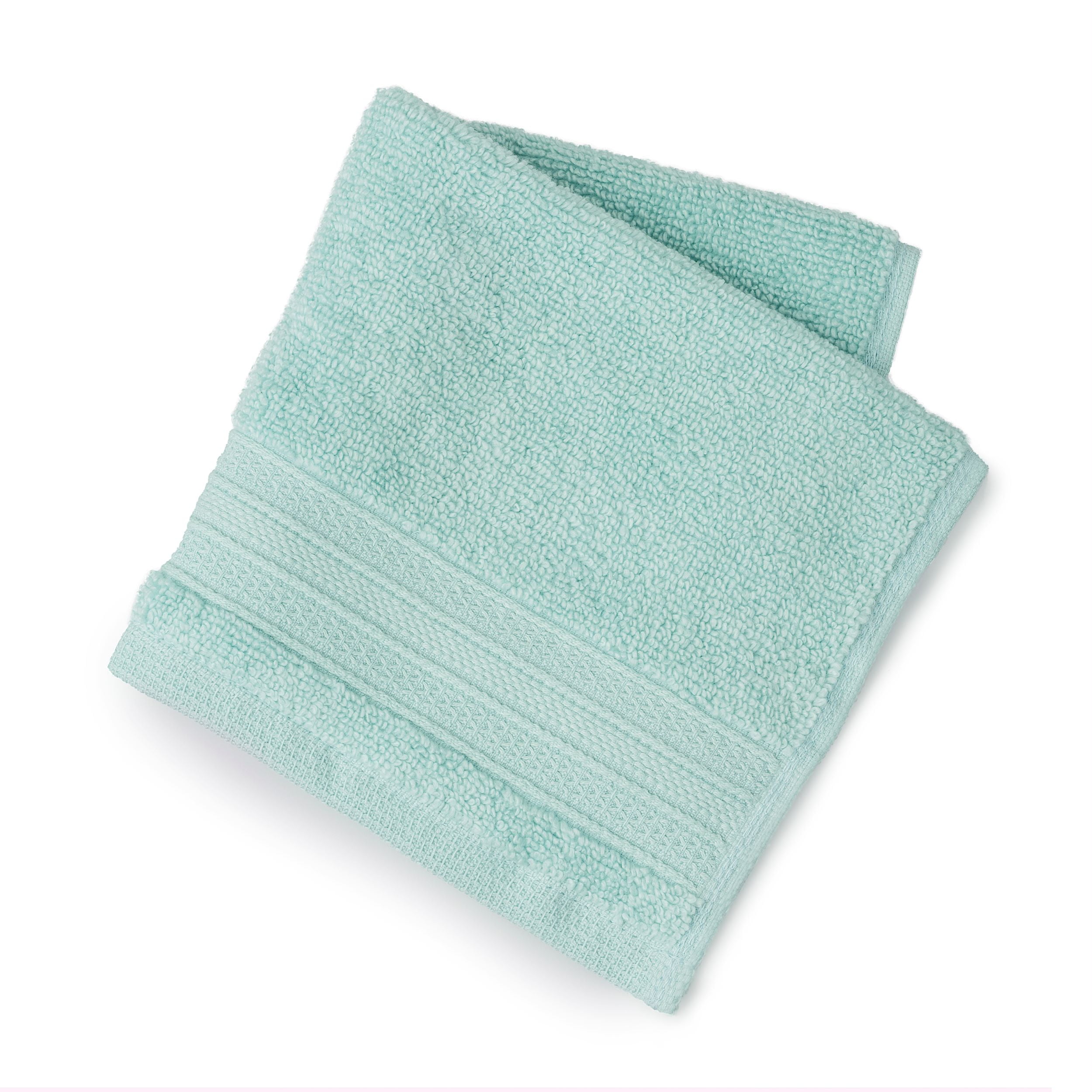 serviette de toilette Hometrends unie 100 % coton, 1 pièce, 550 g/m², ultra absorbante et douce, bleu sarcelle à main 16 x 28 po