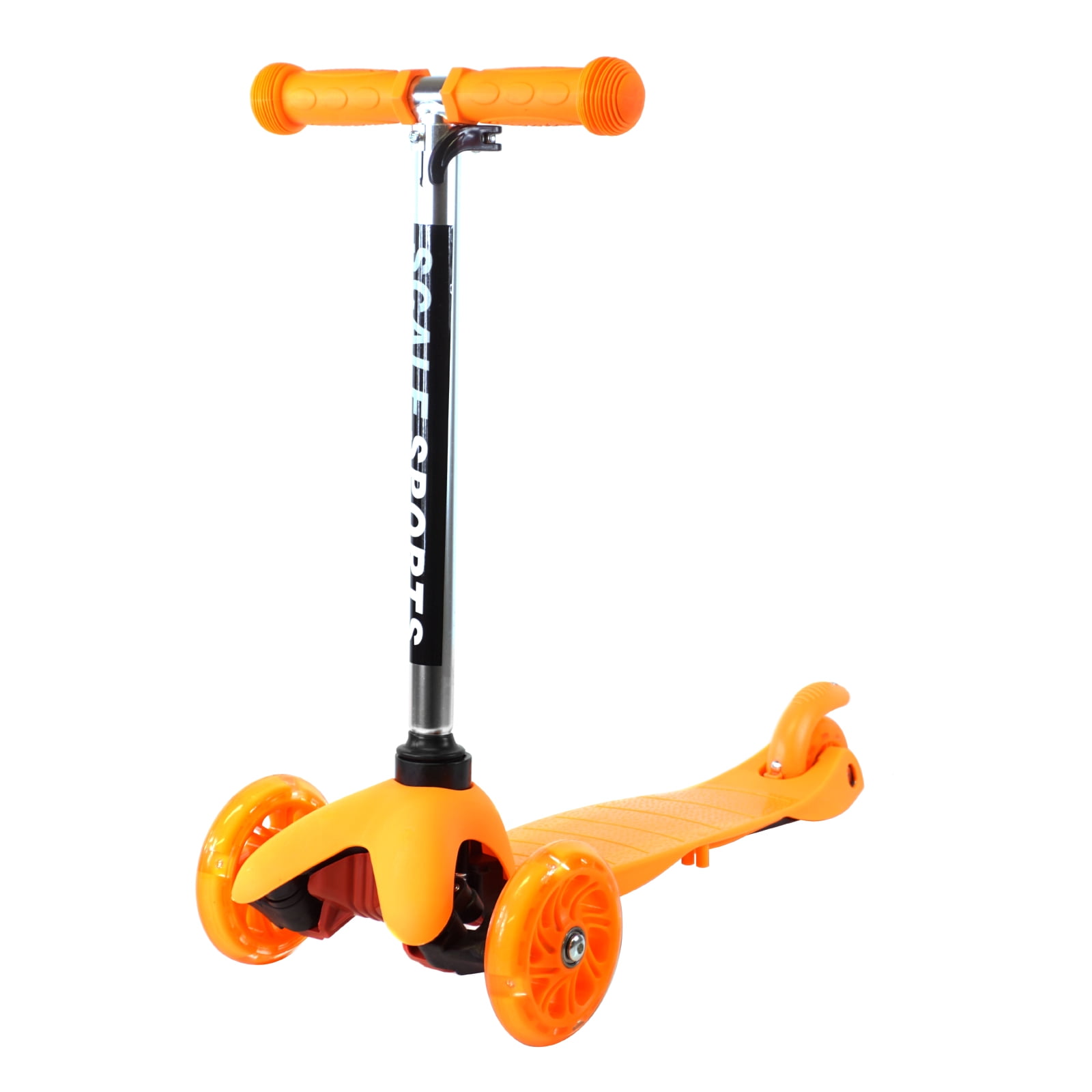 Adjustable Kids Push Kick Scooter with Light Up Wheels Orange Walmart