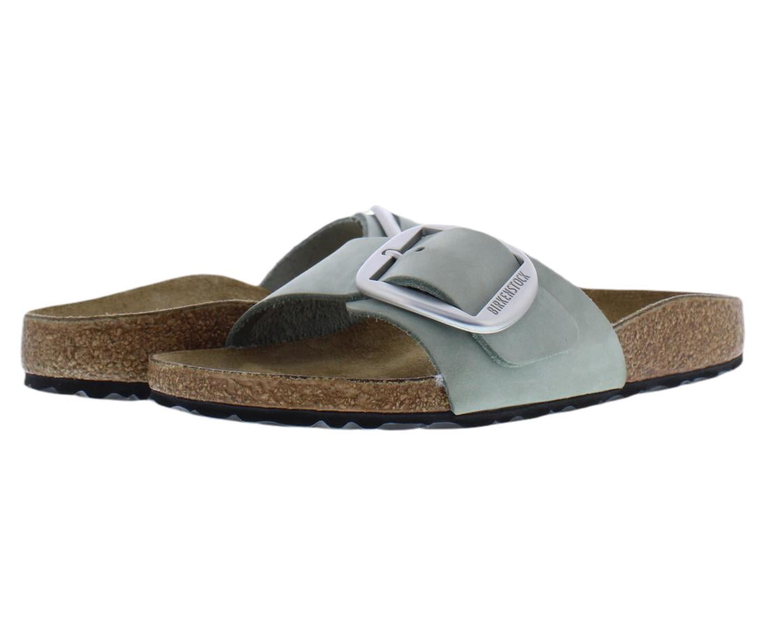 Birkenstock Madrid Big Buckle Narrow Unisex Shoes Size 7, Color: Pure Sage