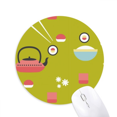 thumbnail image 1 of Rice Teapot Cup Sushi Japan Mouse Pad Comfortable Game Office Mat, 1 of 2