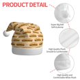 thumbnail image 4 of Fuzoiu Submarine Sub Sandwich Print Santa Hat Christmas Hat for Adults,Santa Hats with Pompom, Unisex Xmas Holiday Hat for Christmas New Year Festive Party Supplies, 4 of 6
