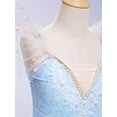 thumbnail image 4 of Doomiva Kids Girls Ballet Tutu Dress Sequin Swan Lake Dance Ballerina Skirted Leotard Gymnastics Camisole Outfits Light Blue 130, 4 of 7