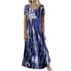 thumbnail image 1 of Vestidos Para Mujer Vestido Largo de Talla Grande Tie-Dye Print Swing Vestido Floral Informal Vestido de Manga Corta Odeerbi  ODB166204, 1 of 8