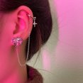 thumbnail image 2 of Jinsinto Boucles d'Oreilles Zircons Cœur Rose, 2 of 5