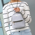 thumbnail image 6 of JAHH School Starts Season Women Leather Backpack School Rucksack College Shoulder Satchel Travel Backpack Purse for Fashion Genuine Leather Convertible Handbag Travel Ladies Bag, 6 of 9