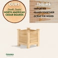 thumbnail image 3 of Greenes Fence  16" x 16" x 21" (3/4" Thick) Premium Cedar Elevated Planter, 3 of 9