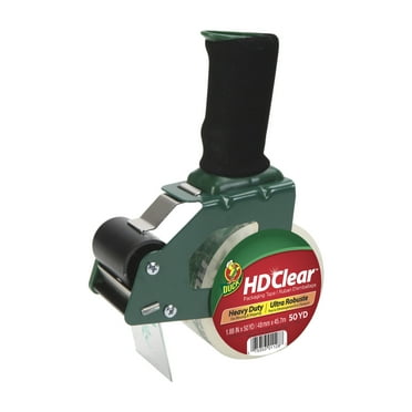 Duck Brand Foam Handle Tape Dispenser with 1.88 in. x 50 yd. HD Clear Packing Tape
