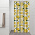thumbnail image 2 of Yellow Lemon Fruit Slices White Pattern Shower Curtain 36"x72" ,Bathroom Decorative Shower Curtains Set with 12 Hooks,Modern Waterproof Washable Shower Curtain, 2 of 6