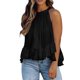 thumbnail image 2 of Halter Tank Tops for Women Loose Casual Sleeveless Shirt Ruffle Hem Blouses, 2 of 2