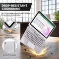 thumbnail image 6 of Transparent 360° Swivel Keyboard Case for iPad Air 11", iPad Air 5/4, iPad Pro 11" 2018-2022, Multi-Touch Trackpad, 7 Color Backlit,White, 6 of 9