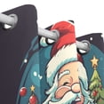 thumbnail image 3 of Christmas Santa Claus Trees Curtains Black Out Curtains for Sliding Glass Doors Bedroom Living Room Bathroom 2 Panels Set, 3 of 5