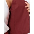 thumbnail image 5 of INSPIRE CHIC Tweed Blazer Set for Women's Elegant Work 2 Piece Blazer Skirt Suits L Dark Red, 5 of 6