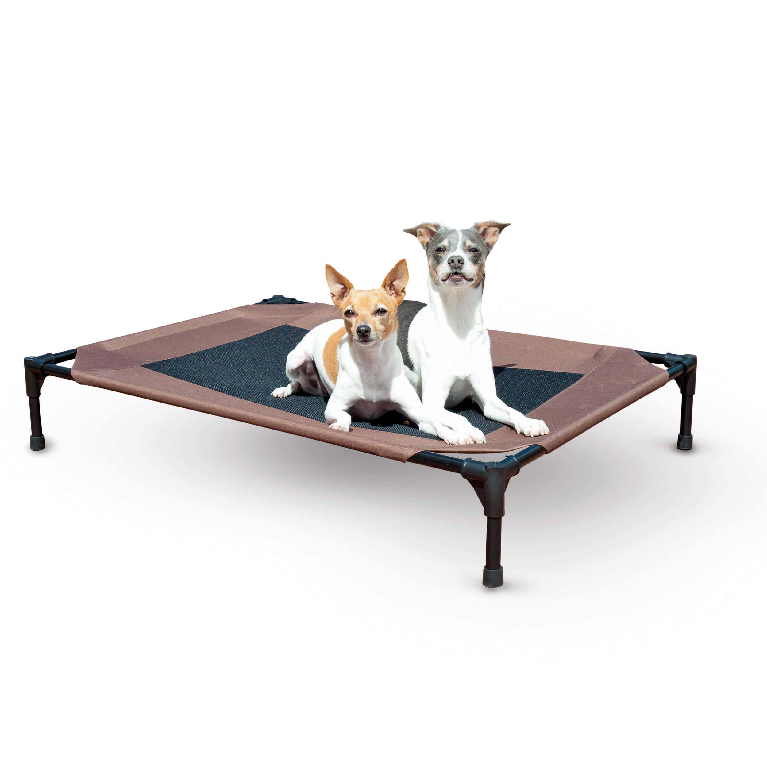 K&H Cooling Cot Pet Dog Bed, Large, Chocolate/Black Mesh