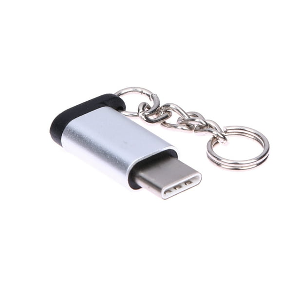 Conector macho USB 3.1 tipo C de metal a adaptador de datos hembra Micro USB 2.0 de 5 pines