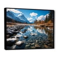 thumbnail image 2 of Designart "The Rockies Majestic Presence in Canada I" Landscapes Floater Framed Canvas Print, 2 of 7