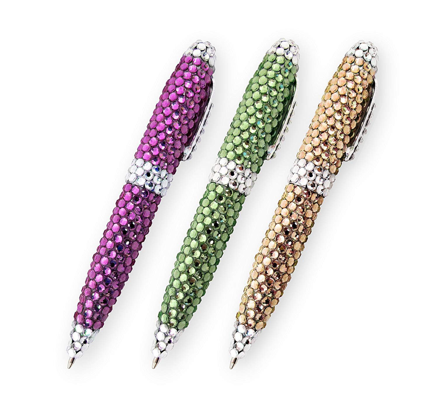 Inkology Glam Rocks Green Rhinestones Ball Point Pen bling sparkle sparkly 