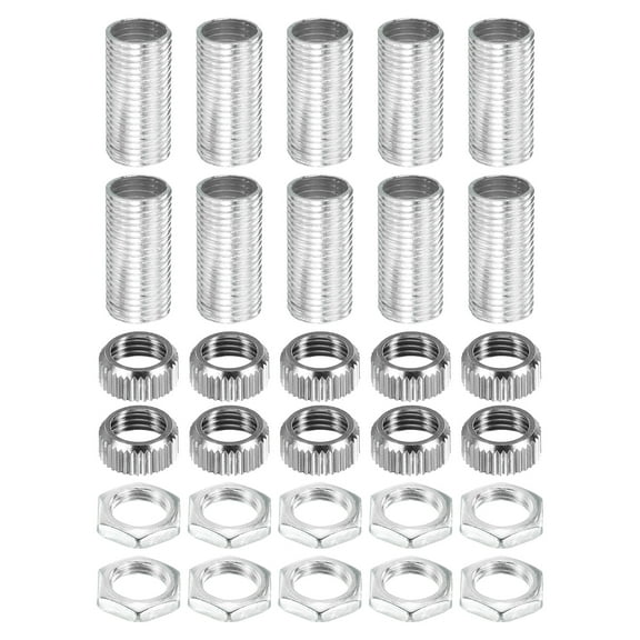 Uxcell M10 Thread Lamp Pipe Hex Nut Socket Cap G4 Lamp Hardware Fixtures Kit 10 Pack
