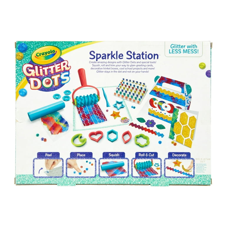 Crayola 04 0704 Glitter Dots Sparkle Station Craft Kit, Gift for Kids Age 6+