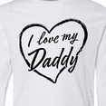 thumbnail image 4 of Inktastic I Love My Daddy in Black Chalk Heart Long Sleeve Youth T-Shirt, 4 of 5