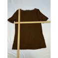 thumbnail image 2 of MSRP $20 Charter Club Cotton Boat-Neck Top Brown Size Small, 2 of 3
