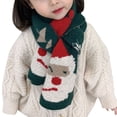 thumbnail image 5 of Acuteok Kids Winter Warm Knit Scarves Christmas Cartoon Santa Claus Christmas Tree Stars Scarf Neck Warmer, 5 of 5