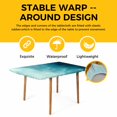thumbnail image 4 of Blue Teal Ombre Table Cloths for 4 Foot Rectangle Tables, Coastal Beach Modern Abstract Art Patio Waterproof Elastic Fitted Tablecloths, Washable Rectangular Table Cover for Camping, 4 of 8