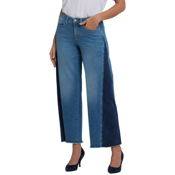 NYDJ womens  Petite Teresa Avenue Blue Wide Leg Jean, 4P