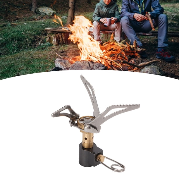 Estufa de Gas para Acampar ANGGREK Mini Estufa de Mochilero Ajustable Aleación de Titanio