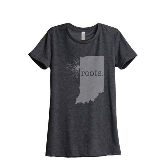 Thread Tank Designs - Home Roots State Indiana Women Relaxed T-Shirt Tee