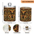 thumbnail image 5 of Yayeee 2 Pack Qtip Holder Bathroom Cotton Swab Canister with Lid Clear Dispenser Set, Retro Abstract Eagle, 5 of 6