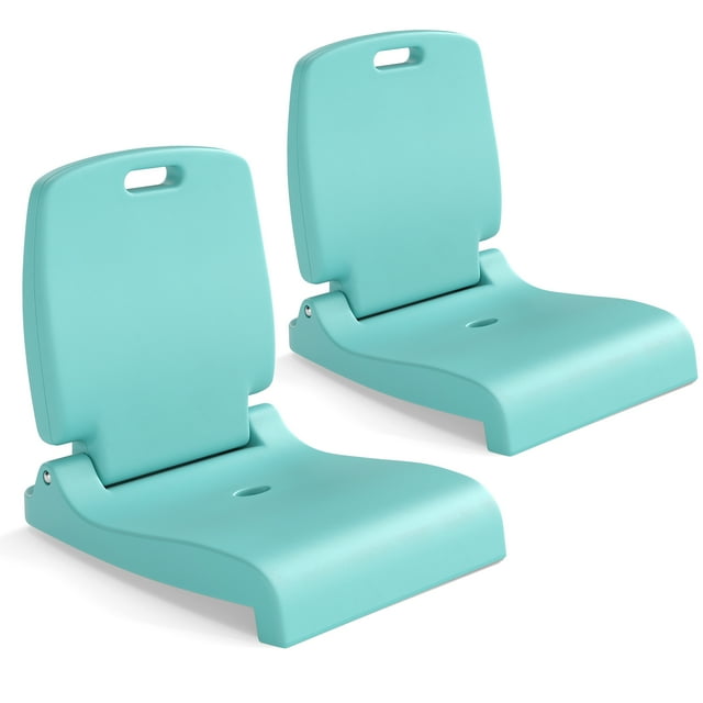 Gymax 2PCS Poolside Chairs for Edge of Pool Foldable Outdoor Pool Chair Green