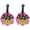 Heart Cupcake, variant on Set of 2 Fun Food Luggage Tags for Travel Suitcase ID Holder (Pizza 2)