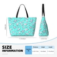 thumbnail image 5 of KLL Seashell And Starfish Print Large Beach Tote Bag Women Waterproof Sandproof Zipper Beach Tote Bag for Pool Gym Grocery Travel with Wet Pocket, 5 of 7