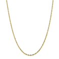 thumbnail image 1 of Solid 10k Yellow Gold 2.5mm Diamond-Cut Rope Chain Necklace 24" - with Secure Lobster Lock Clasp, 1 of 5