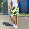 thumbnail image 6 of Uemuo Green Avocado Pattern Men's Short Pajama Pants – Soft & Breathable Lounge Shorts, Elastic Waistband with Pockets, Lightweight Sleepwear for All-Season Comfort-X-Large, 6 of 6