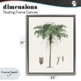 thumbnail image 4 of Stupell Industries Bohemian Vintage Palm Leaves Gray Floating Frame Canvas Art, 25 x 31, by Val Rhodes, 4 of 8