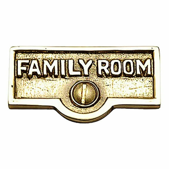 Switch Plate Tags FAMILY ROOM Name Signs Labels Brass Traditional Engraved Wall Light Switch Cover Labels | Renovators Supply
