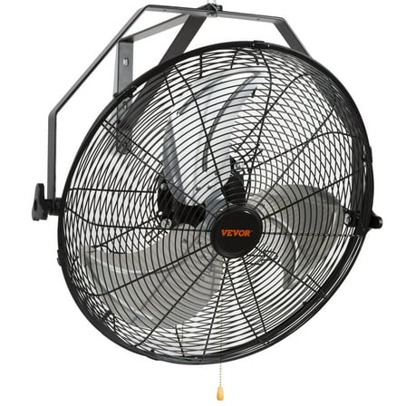 VEVOR Wall Mount Fan, 18 Inch,3-speed High Velocity Max. 4150 CFM, Waterproof Oscillating Industrial Wall Fan, Commercial or Residential for Warehouse, Greenhouse, Workshop, Patio, Black, ETL Listed