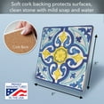 thumbnail image 2 of Thirstystone Moroccan Tile Cork Back Stone Trivet 8" Square, 2 of 6
