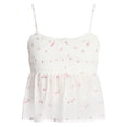 thumbnail image 5 of No Boundaries Cotton Smocked Baby Doll Tank Top, Women's XXS-XXXL, 5 of 5