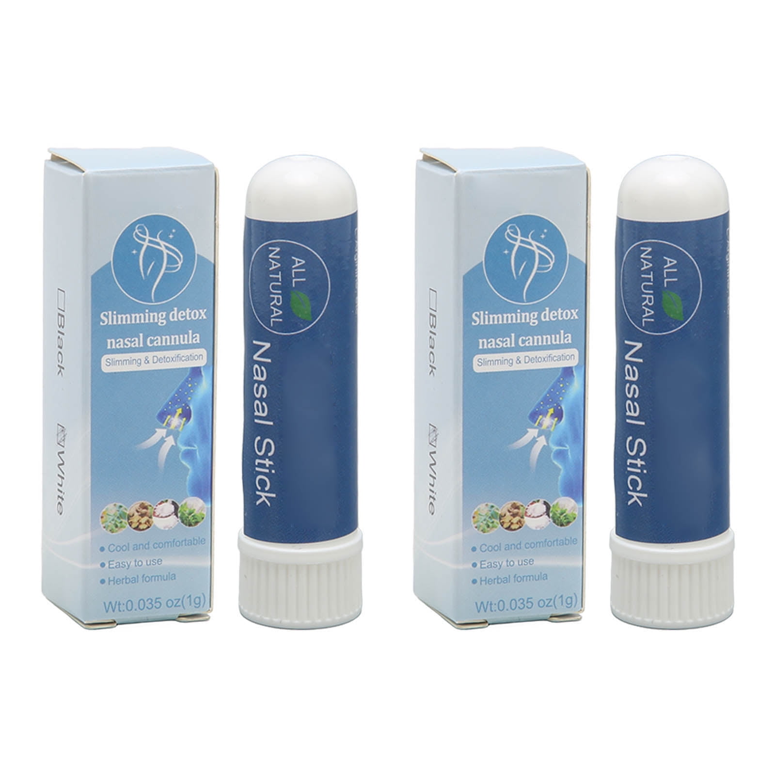 Nasal Aromatherapy Inhaler, 2pcs 1g Refreshing Slimming Nasal Stick